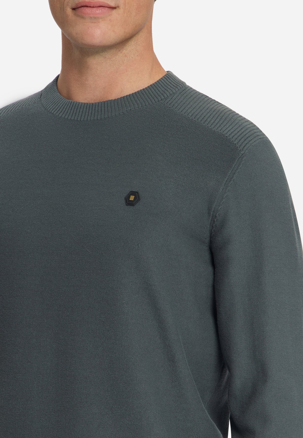 Crew Neck Jumper | Dark Steel