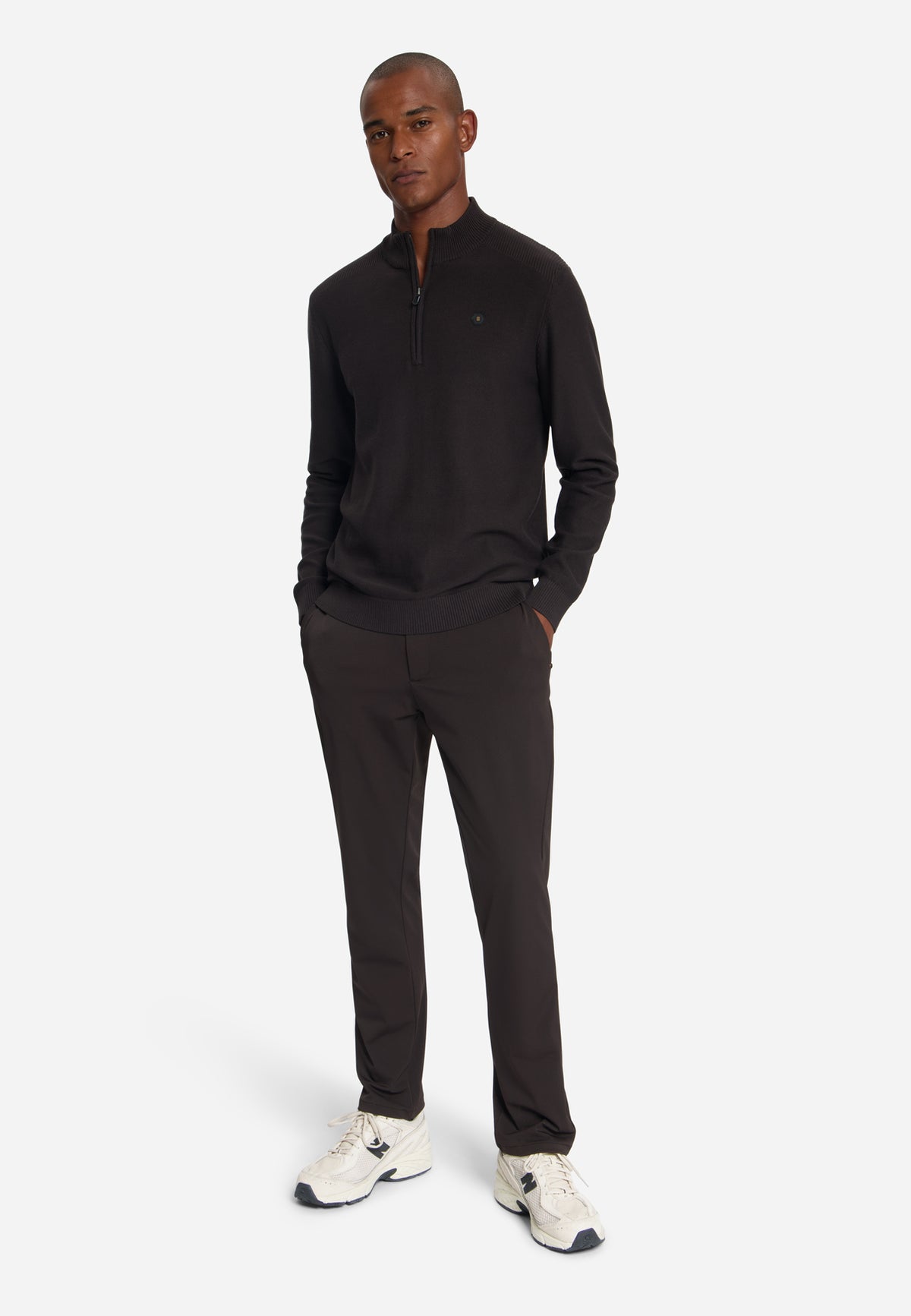 Half-Zip Jumper | Dark Brown
