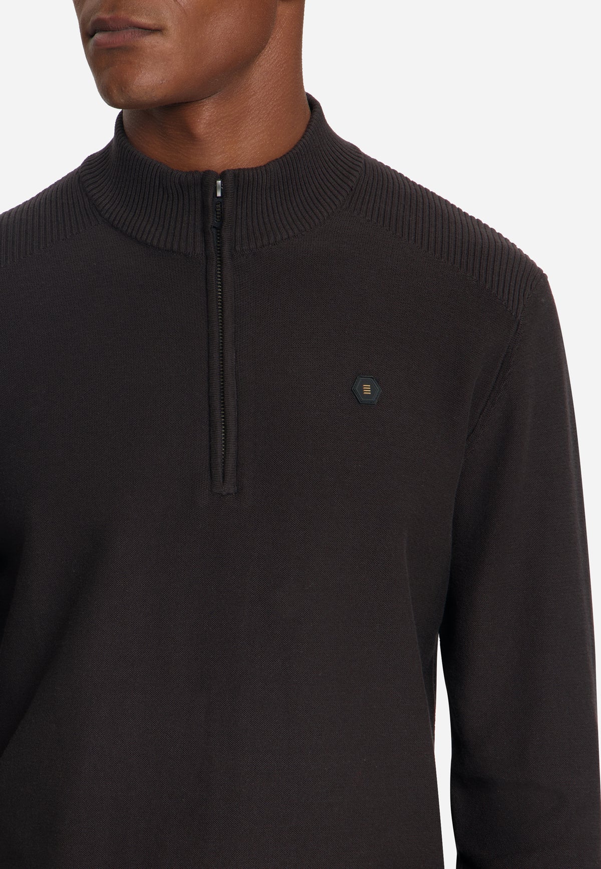 Half-Zip Jumper | Dark Brown