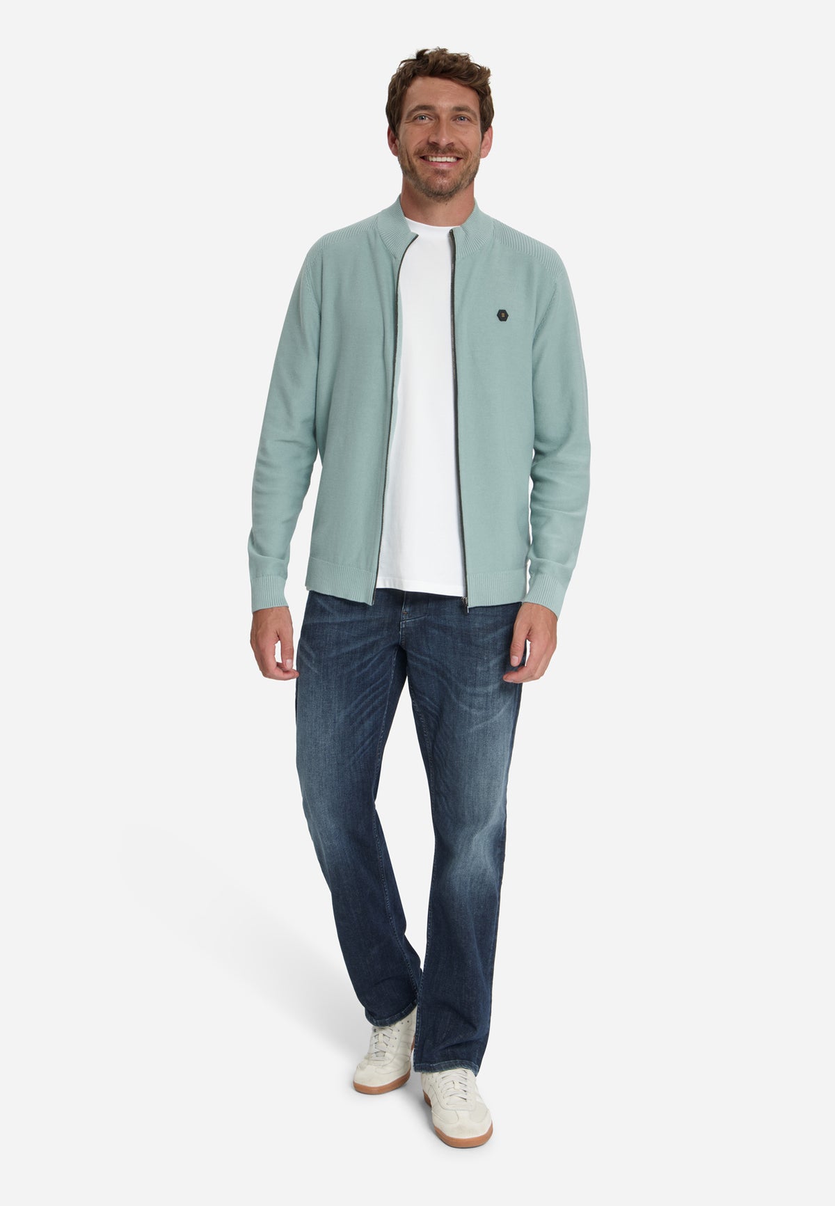 Vest met ritssluiting | Dusty Blue