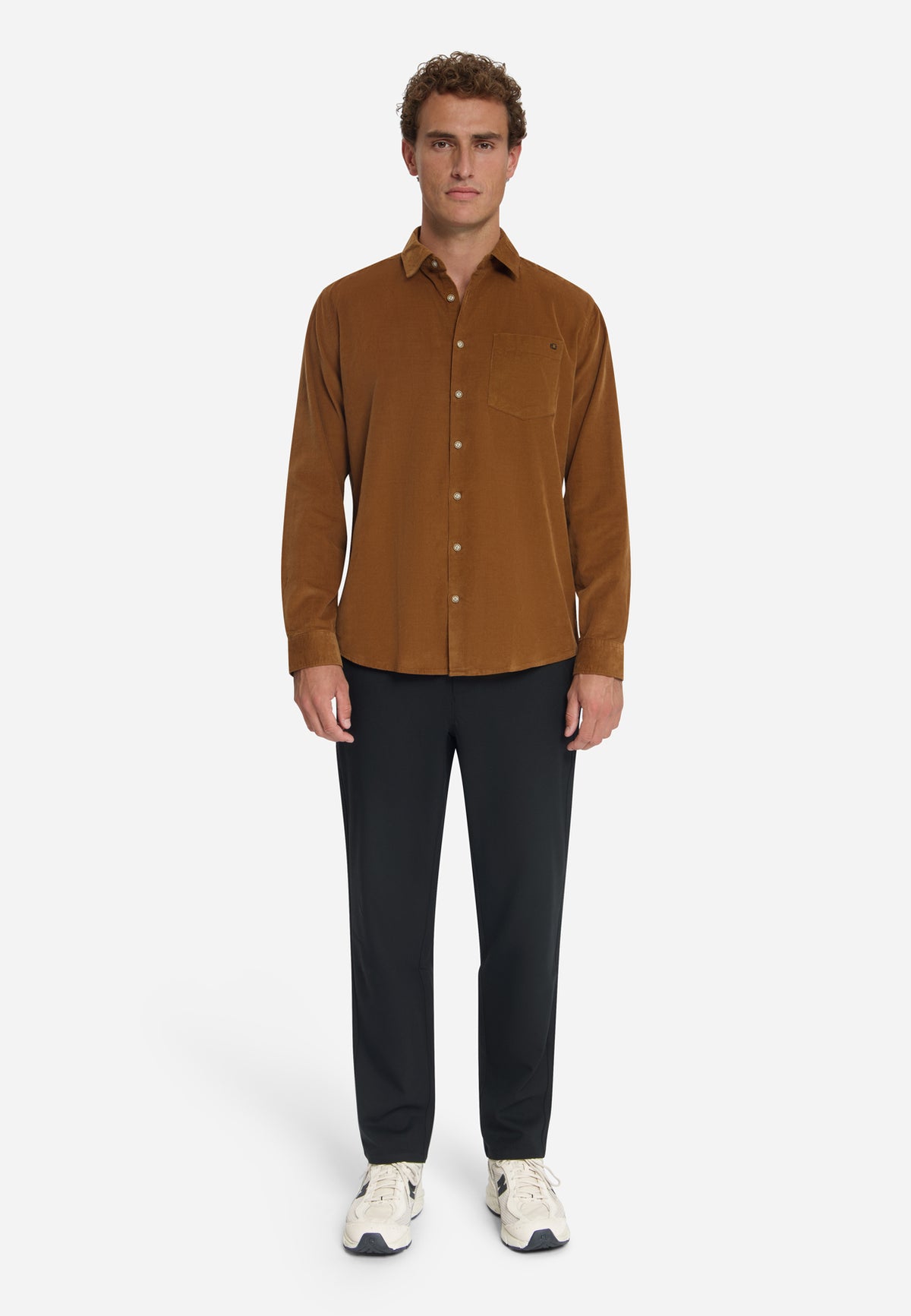 Fijn corduroy overhemd | Karamel