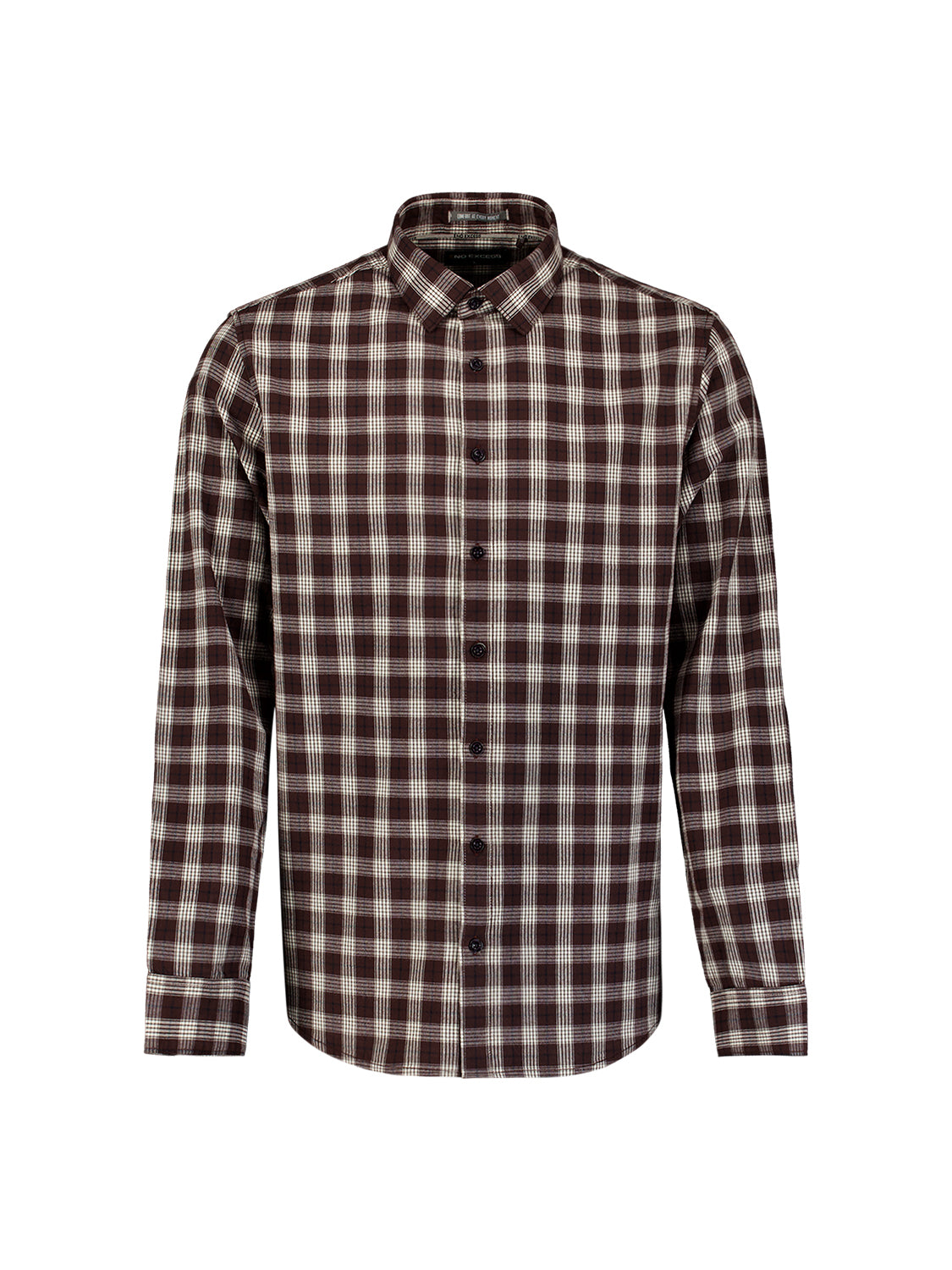 Katoenen geruit overhemd | Dark Brown
