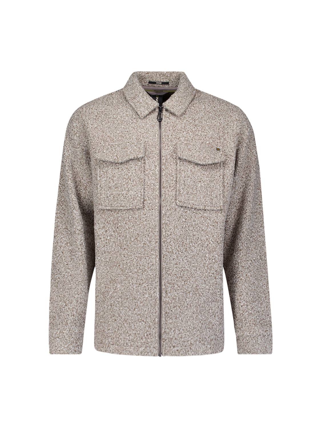 Surchemise bouclé zippée | Grey Melange