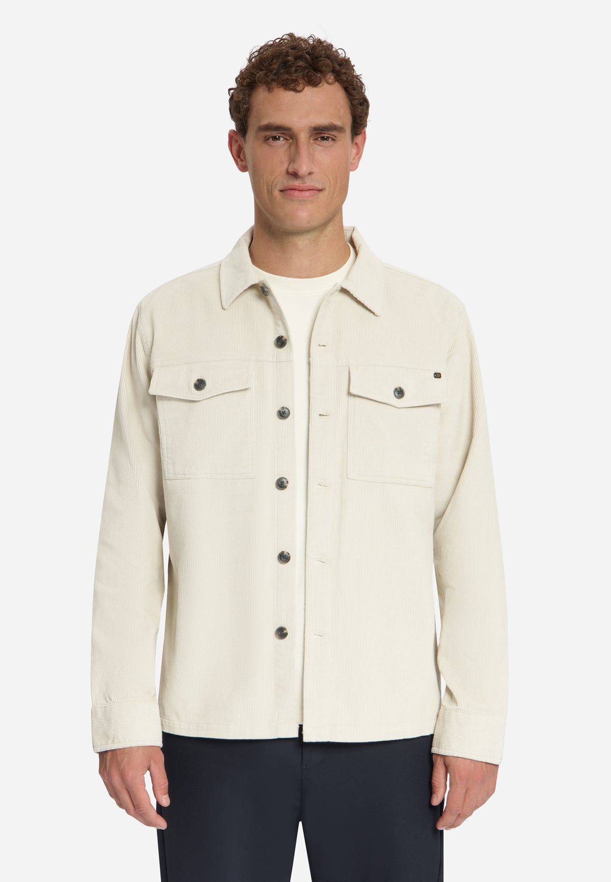 Corduroy overshirt | Stone