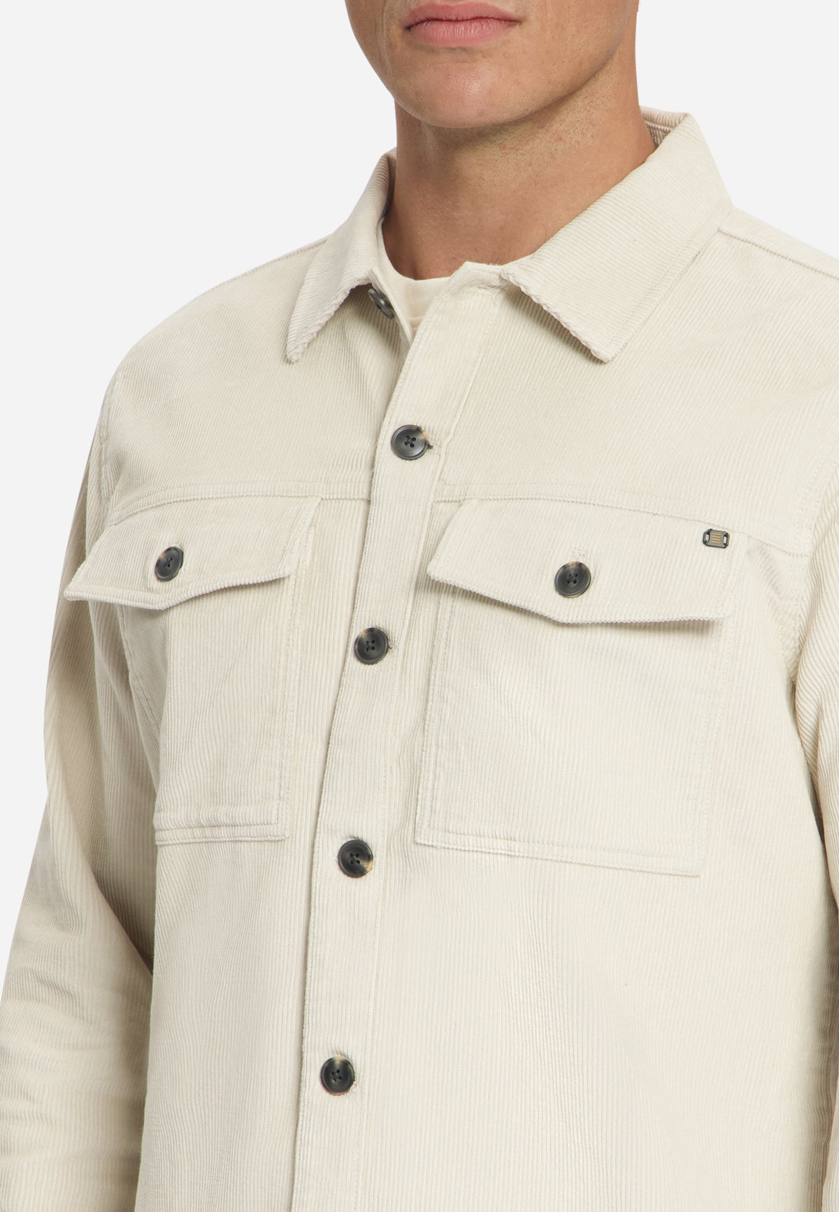 Corduroy overshirt | Stone