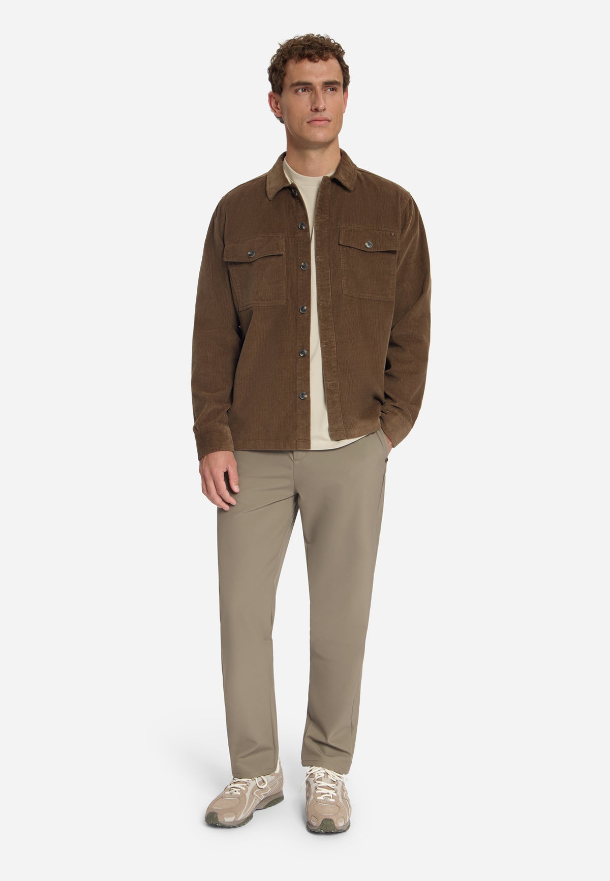 Overshirt van corduroy | Lichtbruin