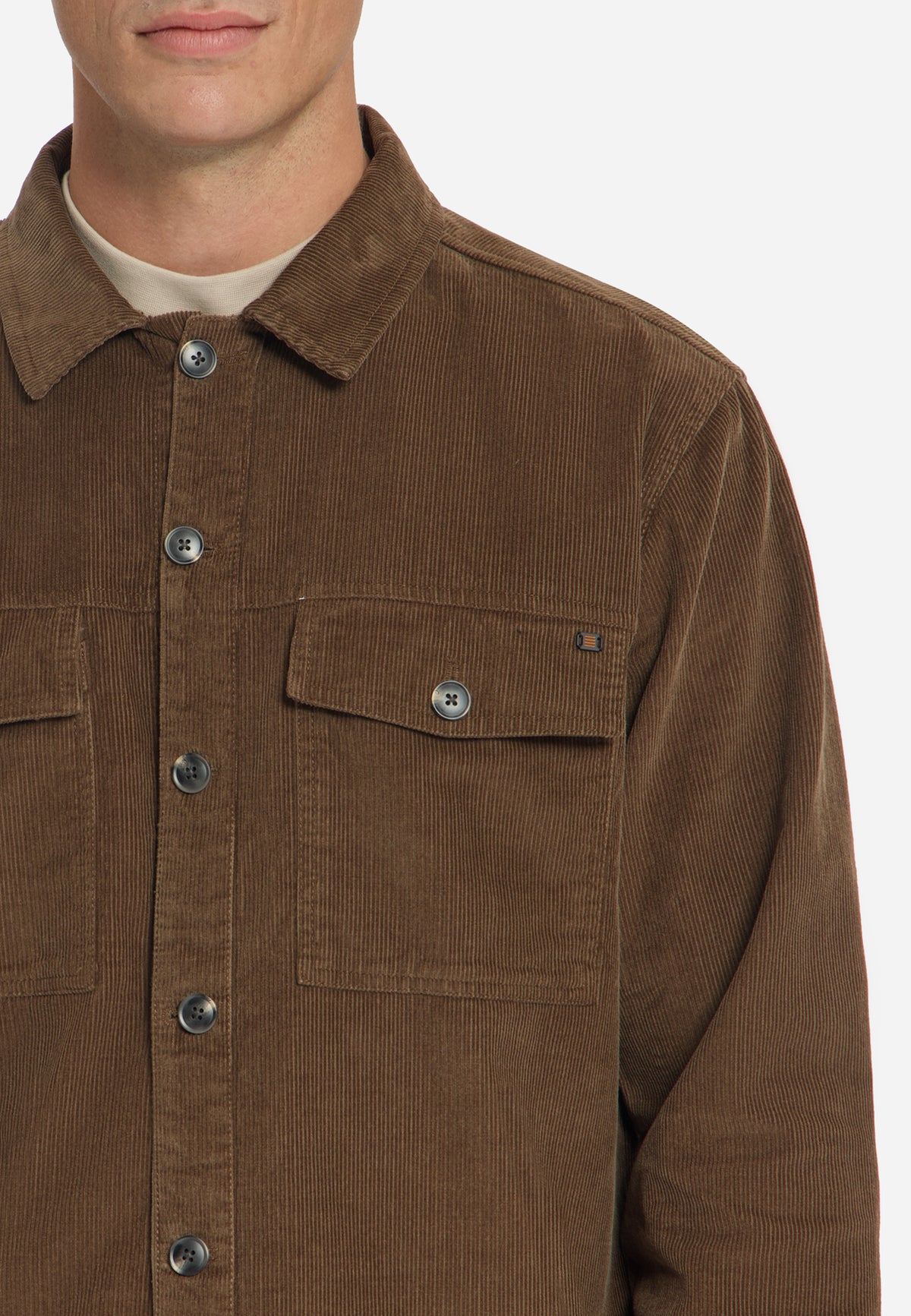 Overshirt van corduroy | Lichtbruin