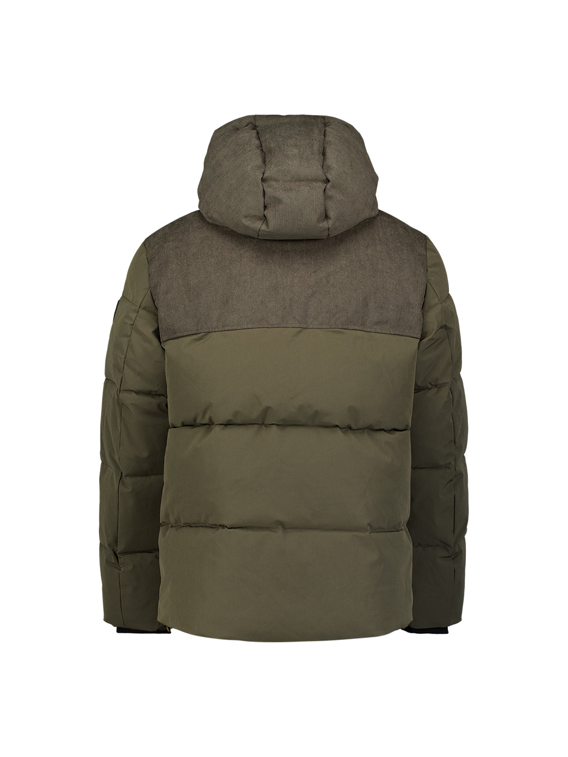 Jas met korte pasvorm, puffer, corduroy-mix | Army