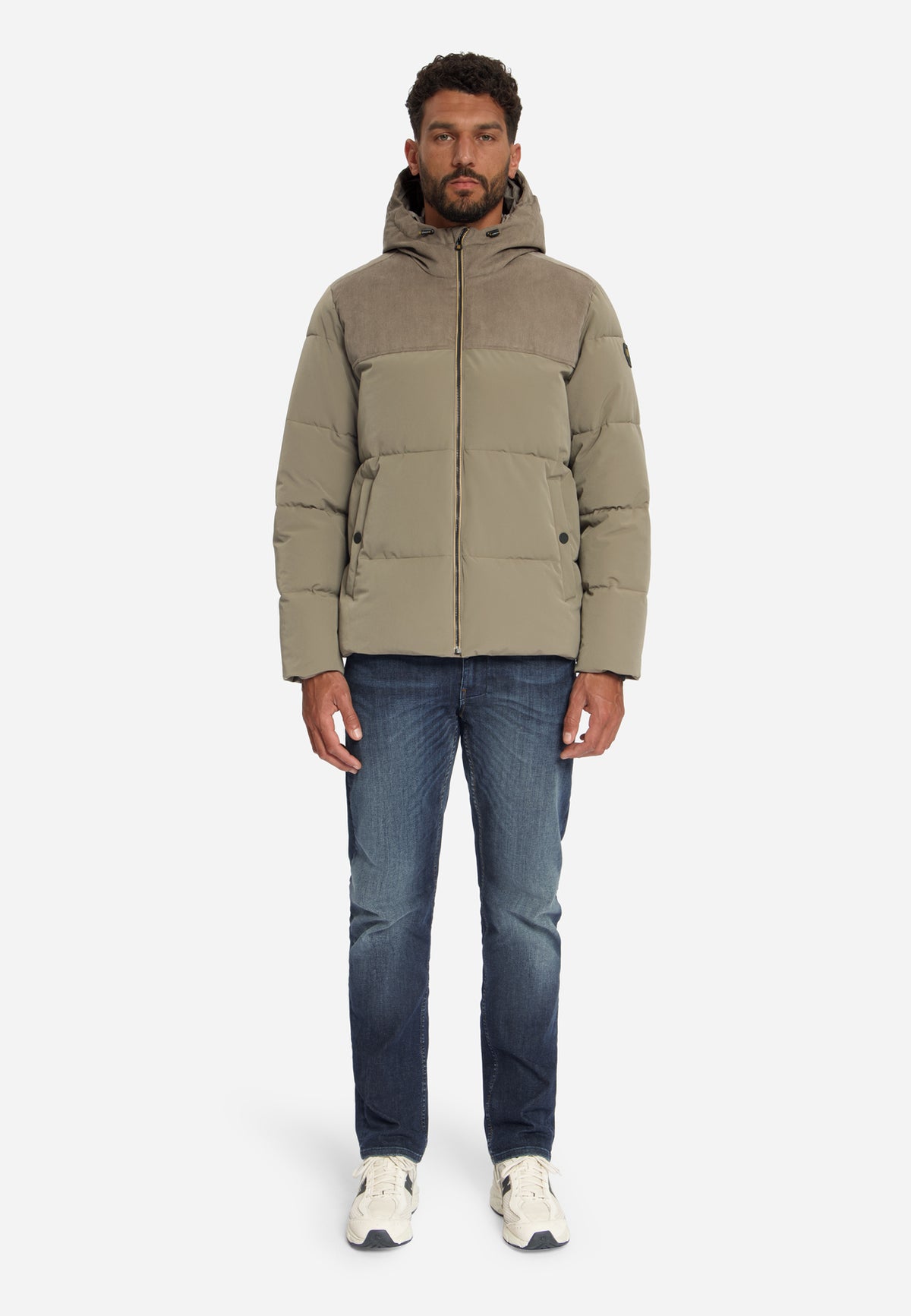 Pufferjas met corduroy | Mud