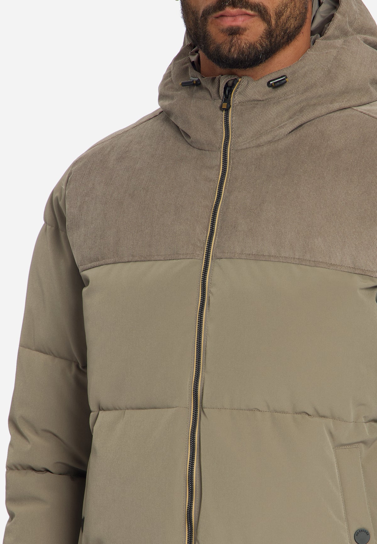 Pufferjas met corduroy | Mud