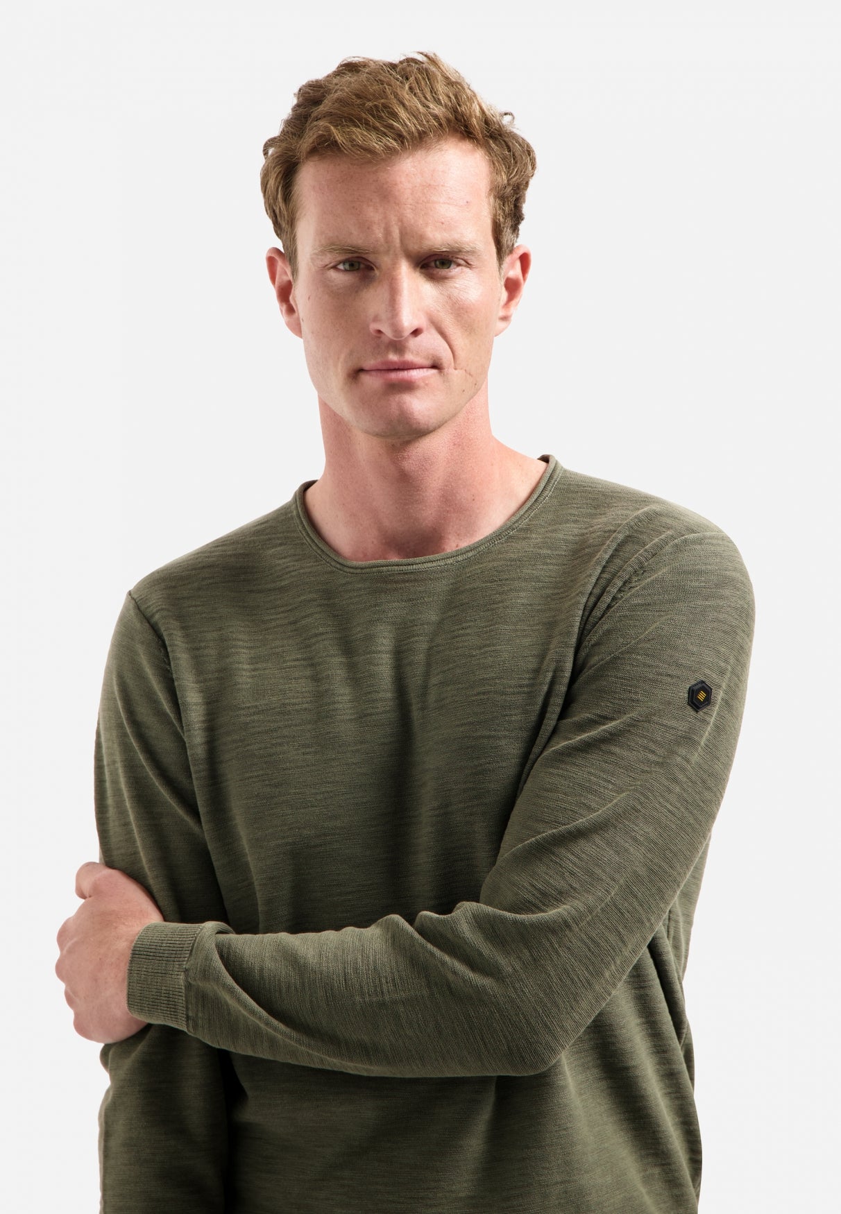 Timeless Basics Stone Washed Jumper | Dark Moss