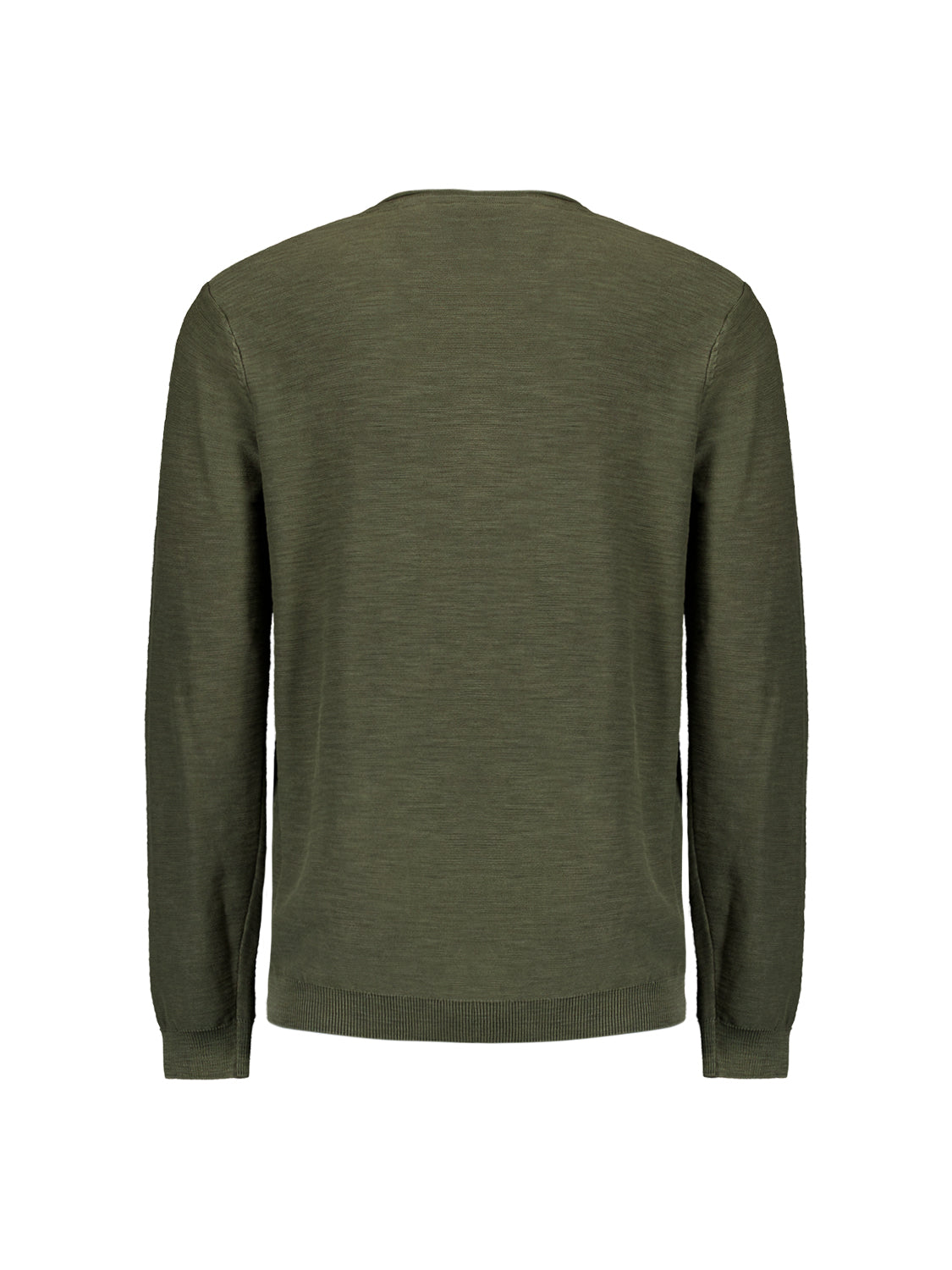 Timeless Basics Stone Washed Jumper | Dark Moss