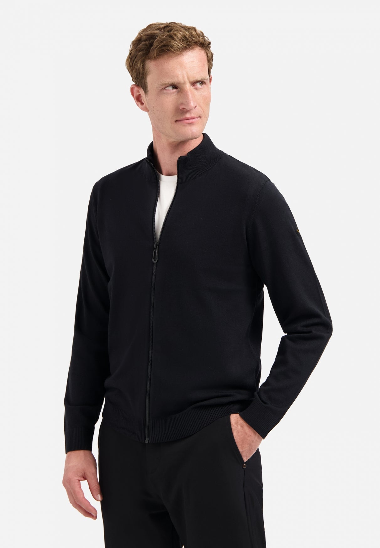 Timeless Basics Melange Cardigan | Black