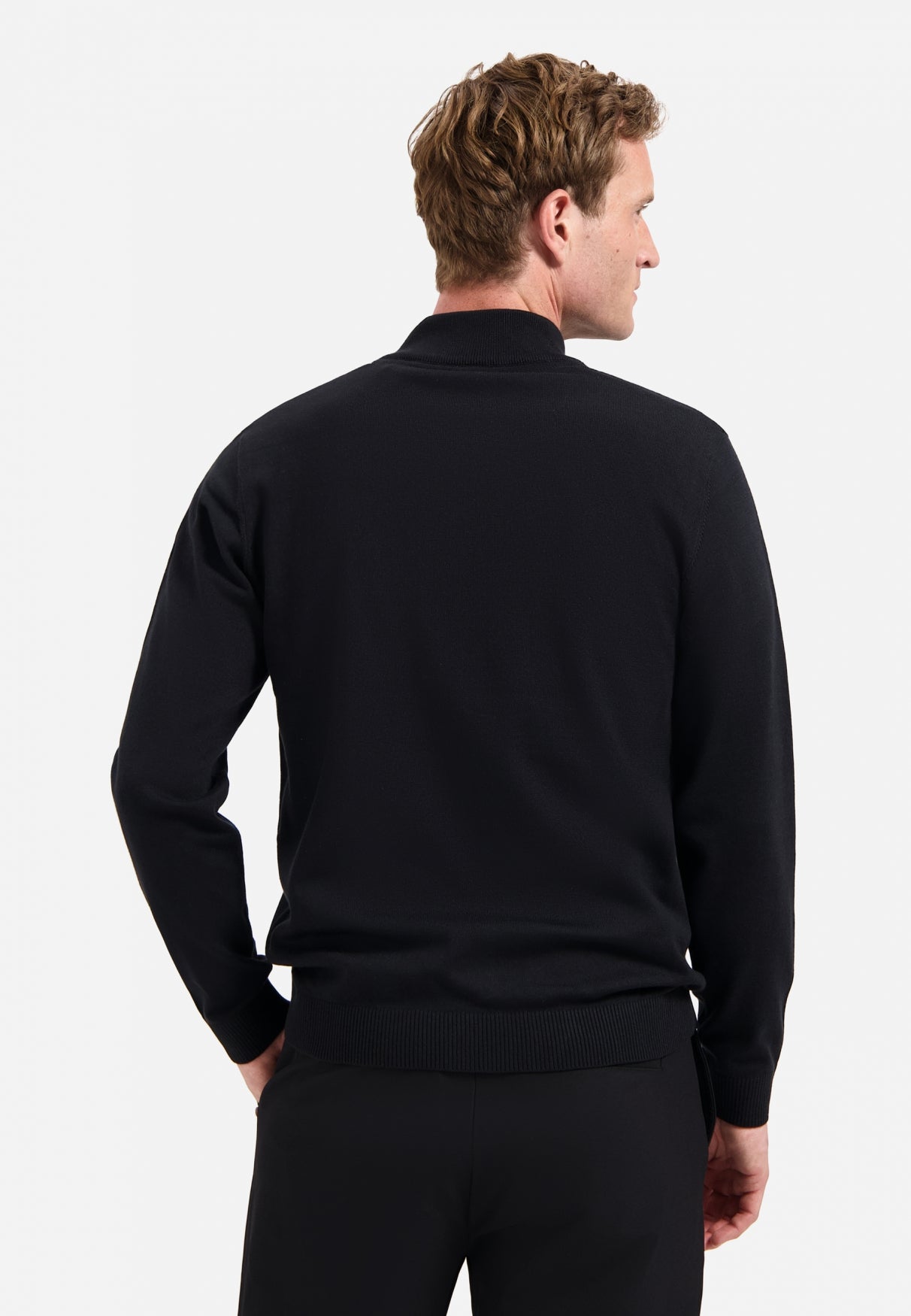 Timeless Basics Melange Cardigan | Black
