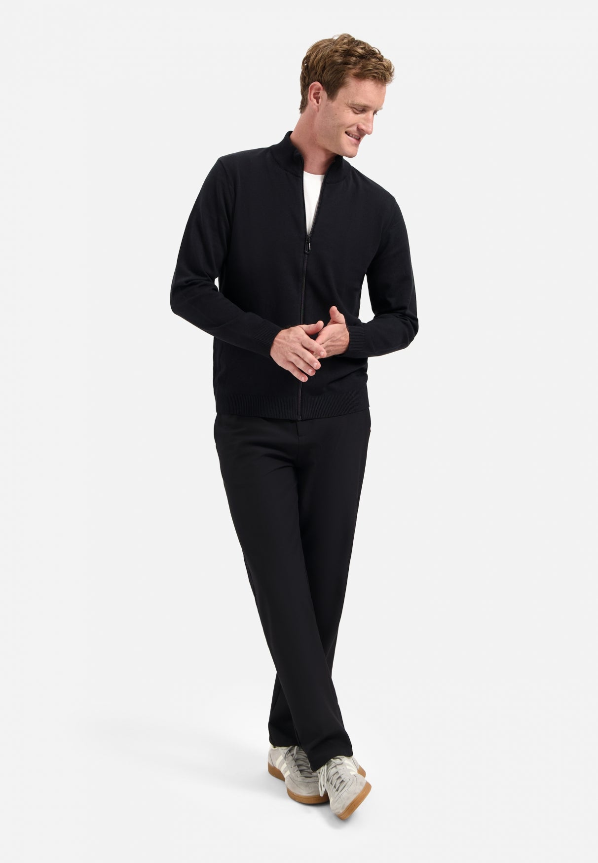 Timeless Basics Melange Cardigan | Black