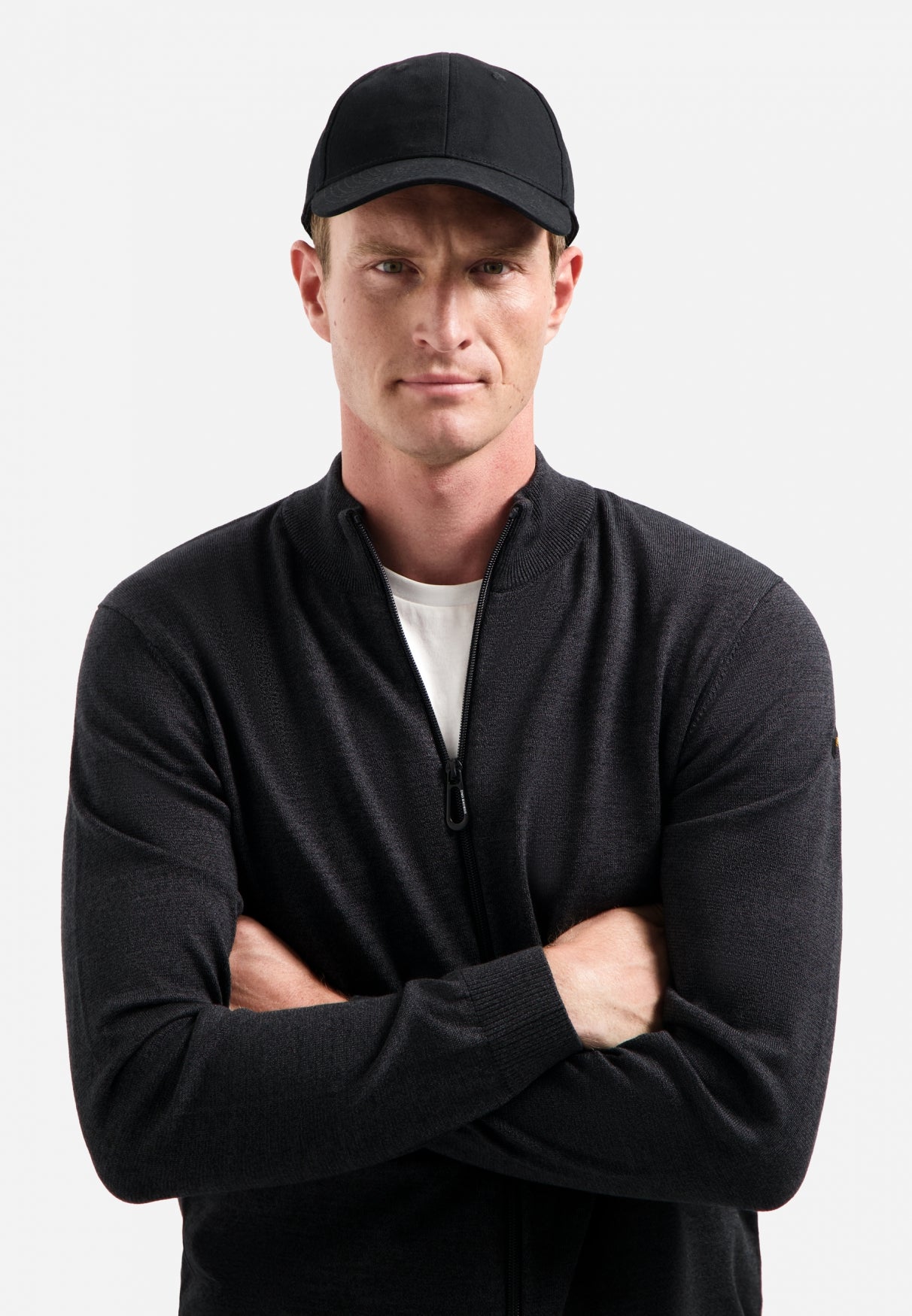 Timeless Basics Melange Cardigan | Dark Grey