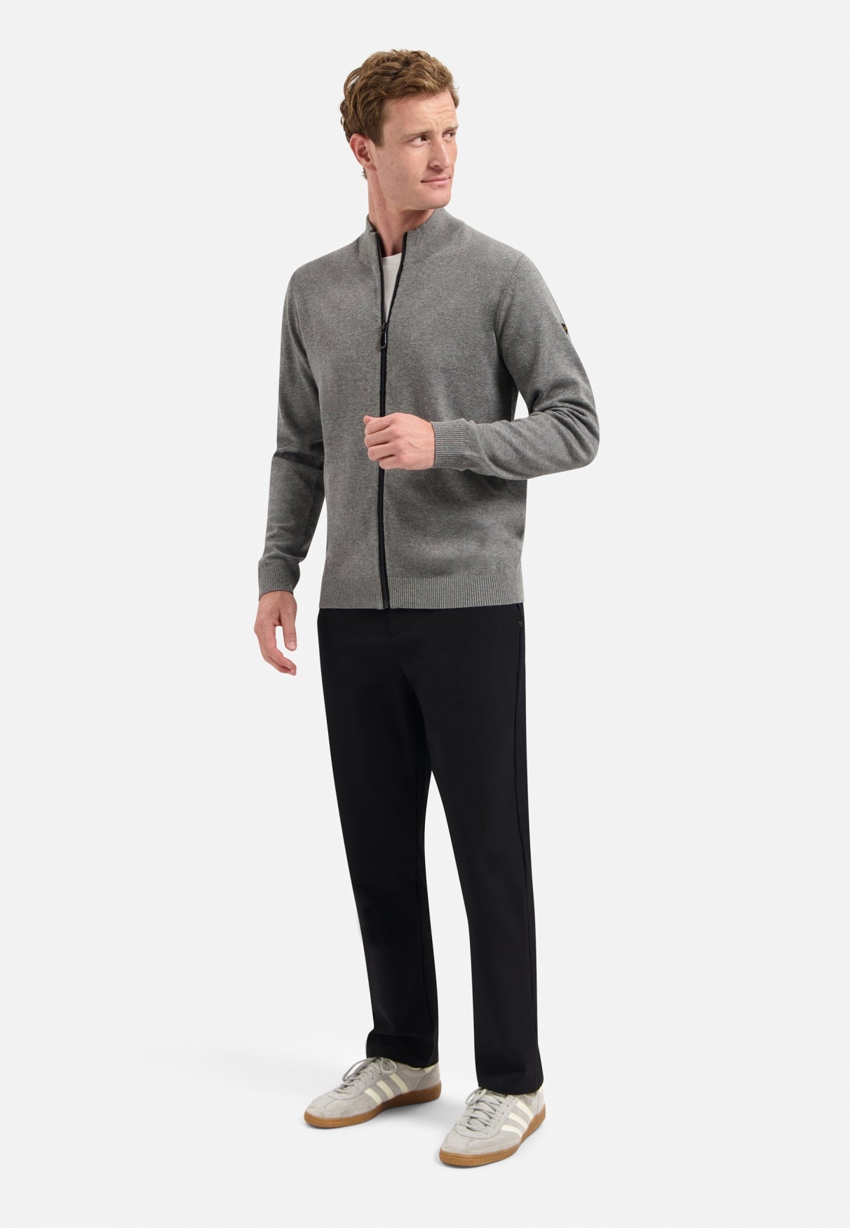 Timeless Basics Melange Cardigan | Grey Melange