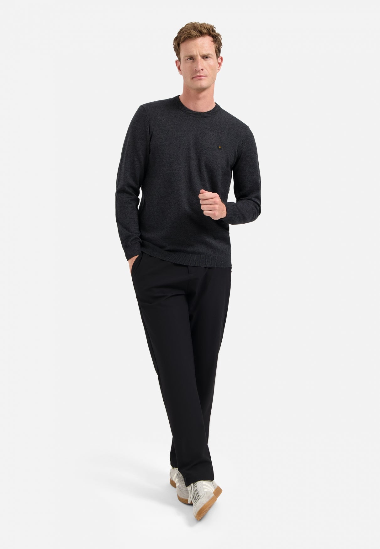 Timeless Basics Melange Jumper | Dark Grey