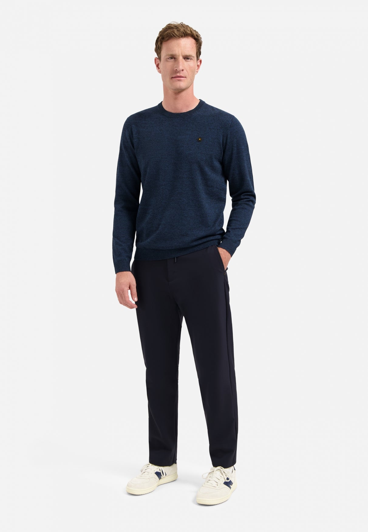 Timeless Basics Melange Jumper | Navy