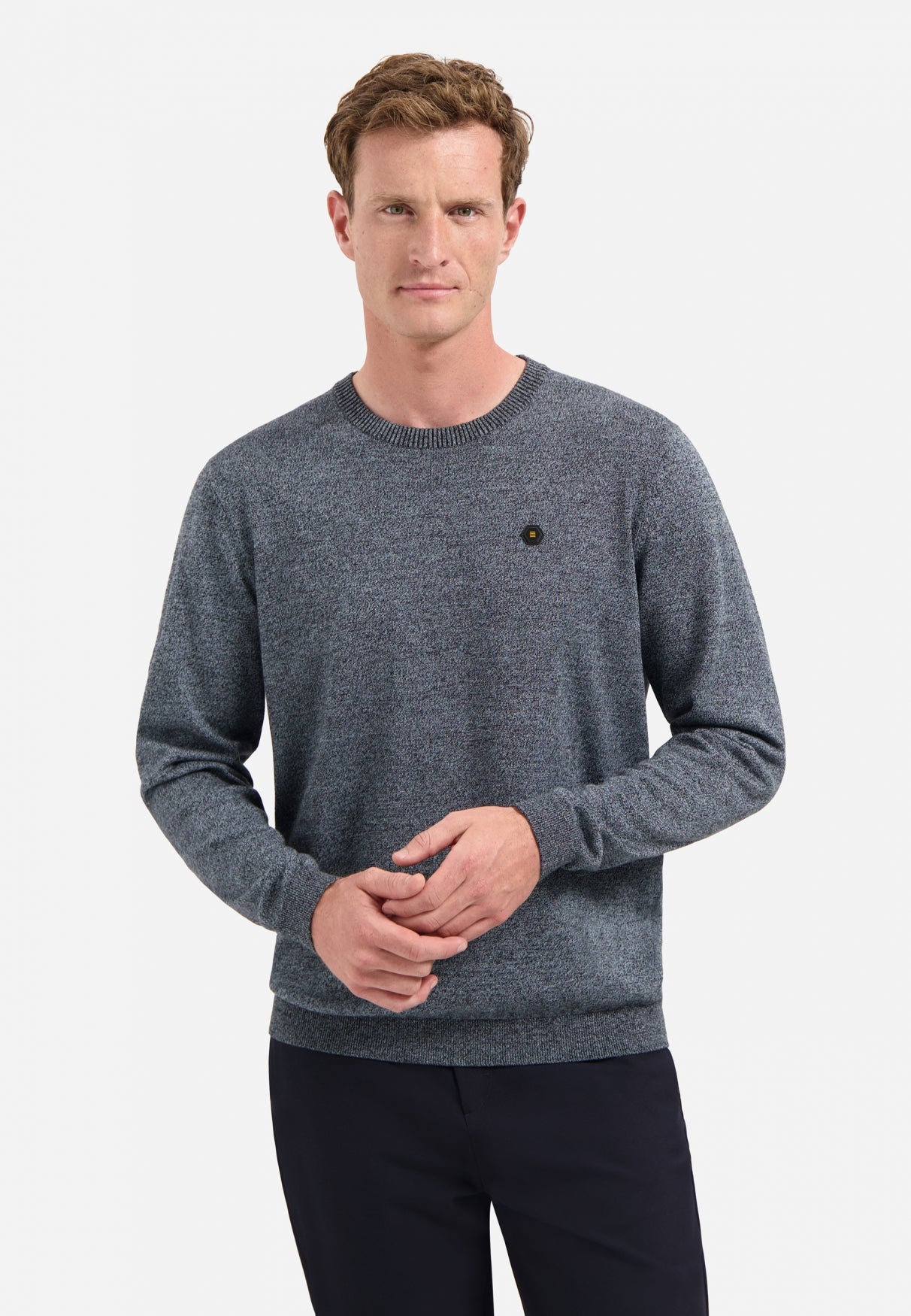 Timeless Basics Melange Jumper | Dusty Blue
