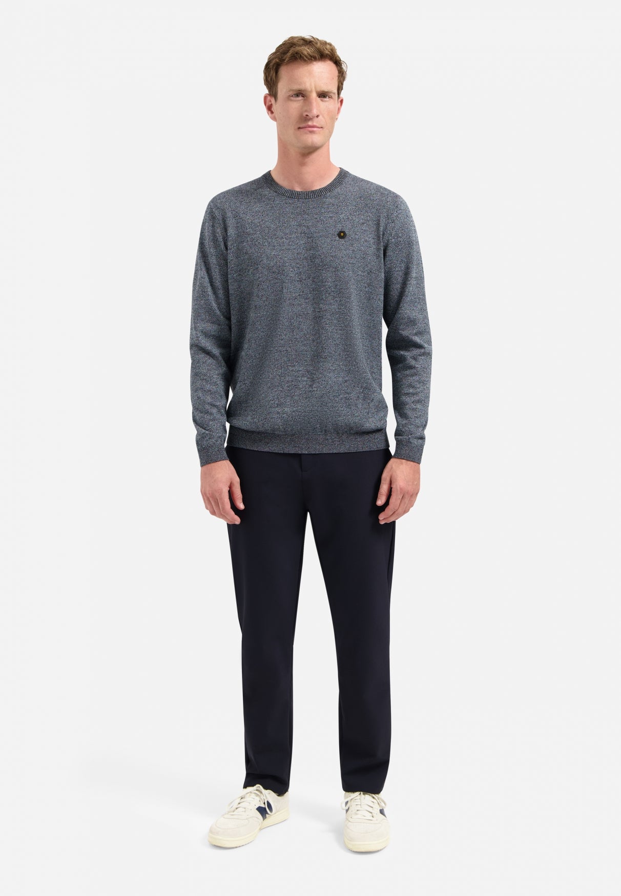 Timeless Basics Melange Jumper | Dusty Blue