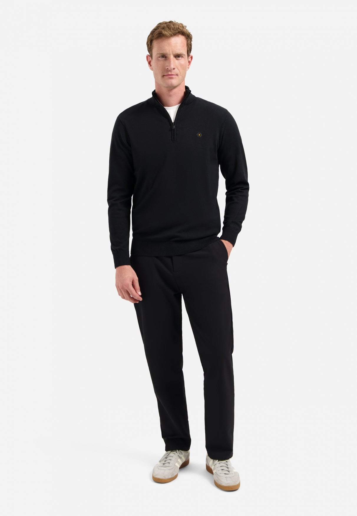 Timeless Basics Half Zip Jumper | Black