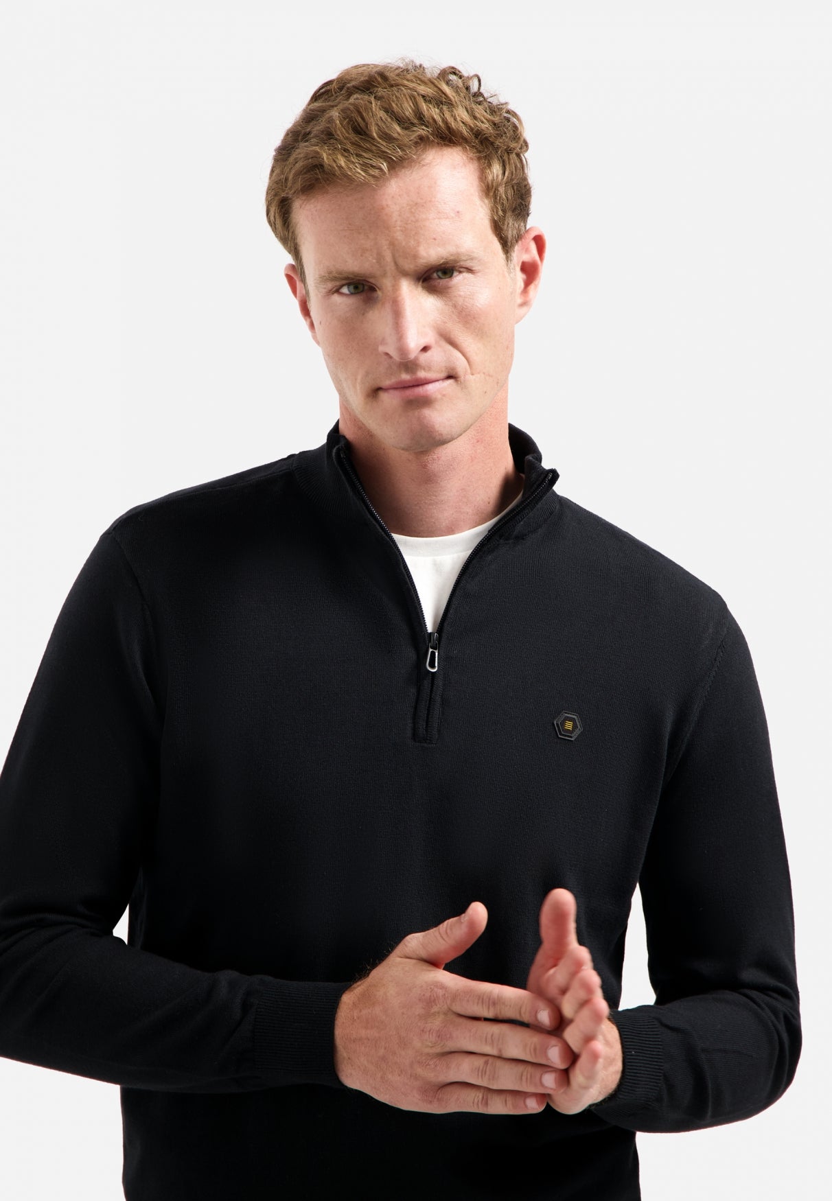 Timeless Basics Half Zip Jumper | Black