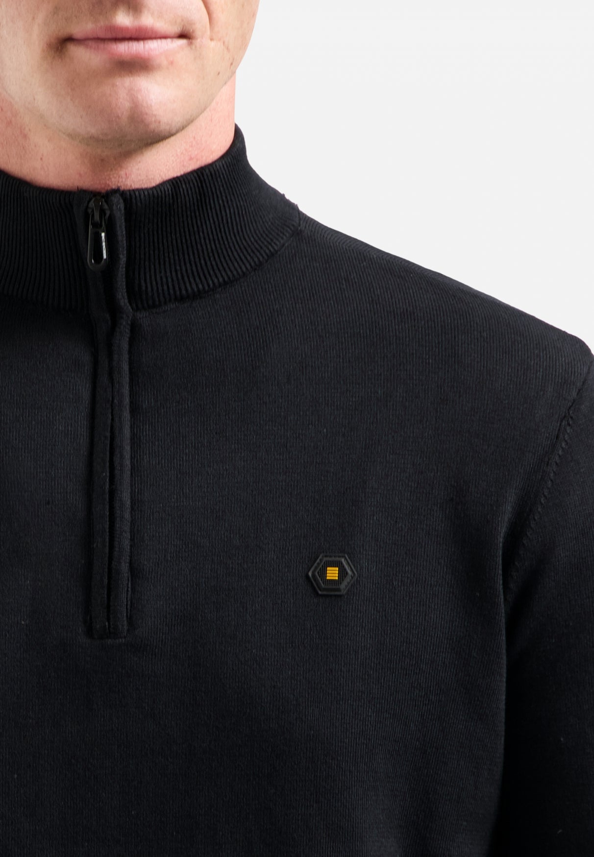 Timeless Basics Half Zip Jumper | Black