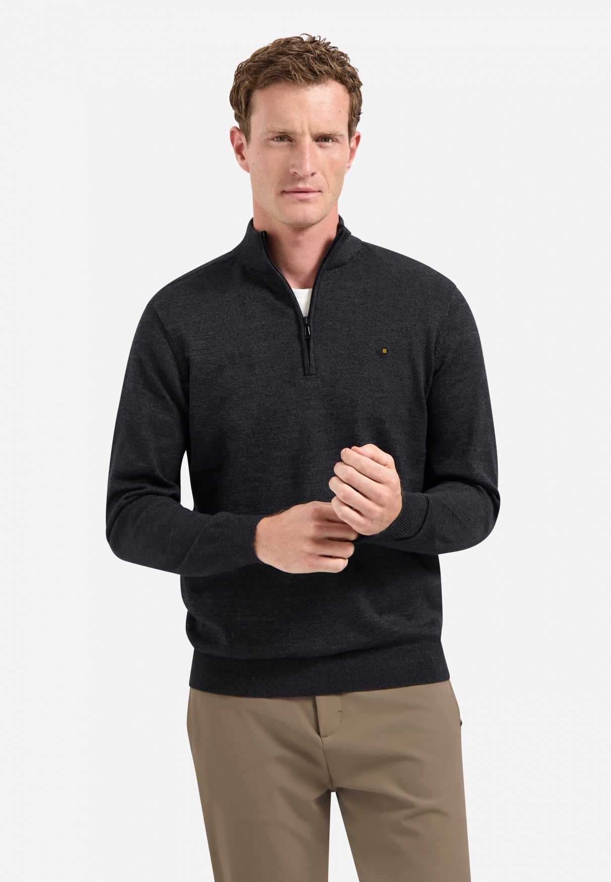 Timeless Basics Half Zip Jumper | Dark Grey