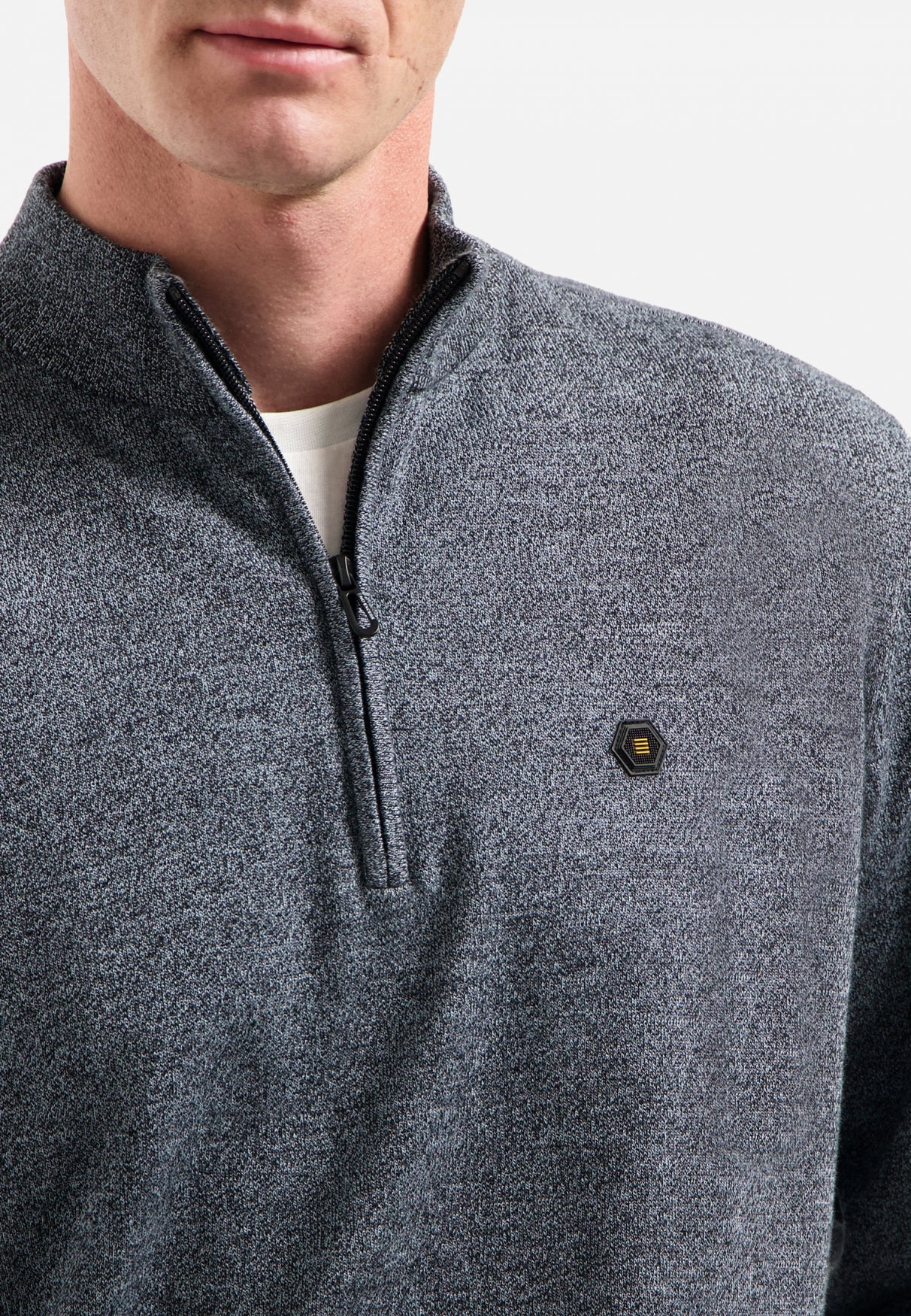 Timeless Basics Half Zip Jumper | Dusty Blue