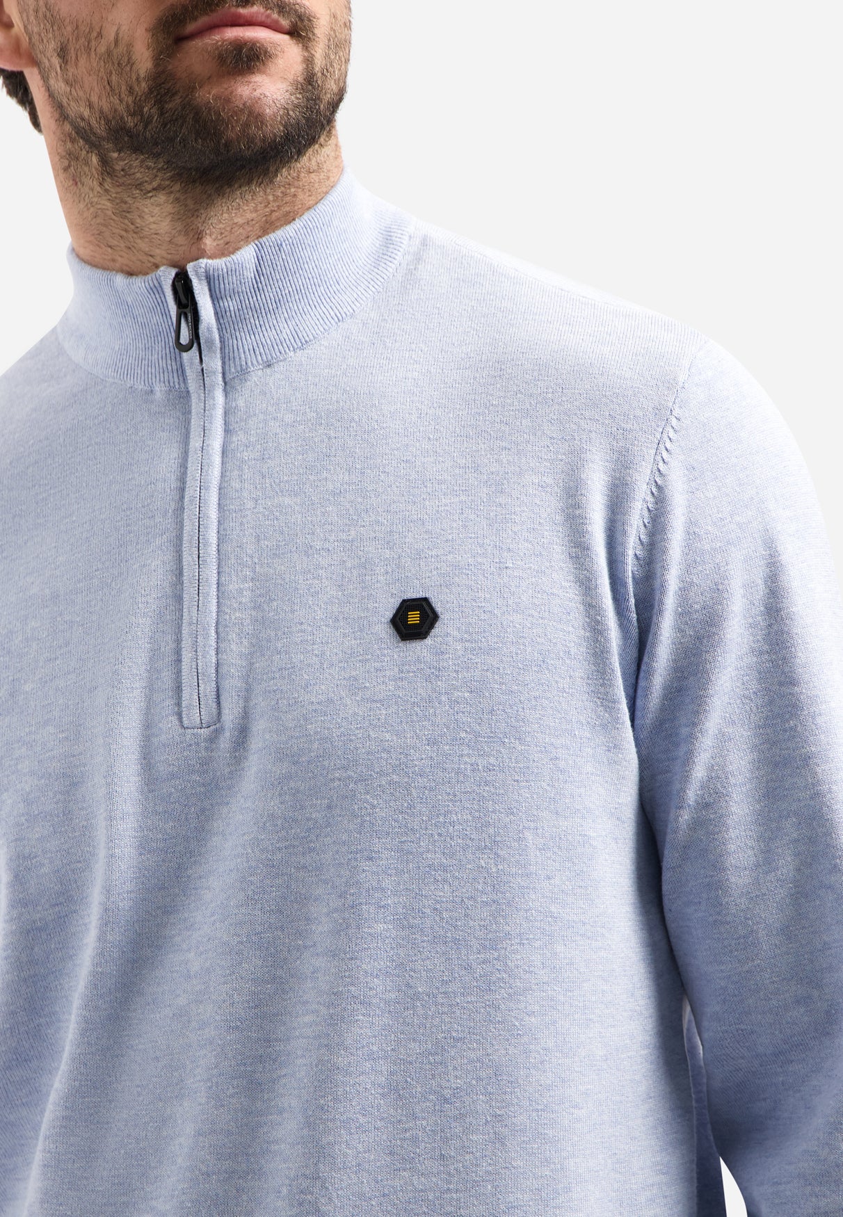 Pull demi-zip Timeless Basics | Blue