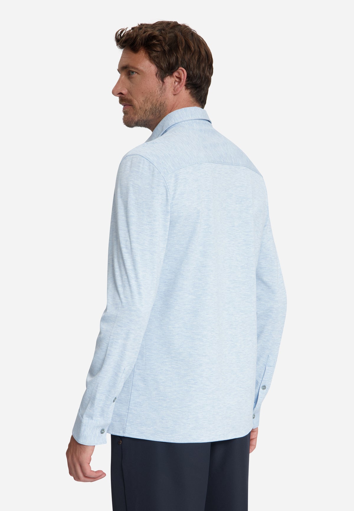 Timeless Basics Jersey Overhemd | Dusty Blue