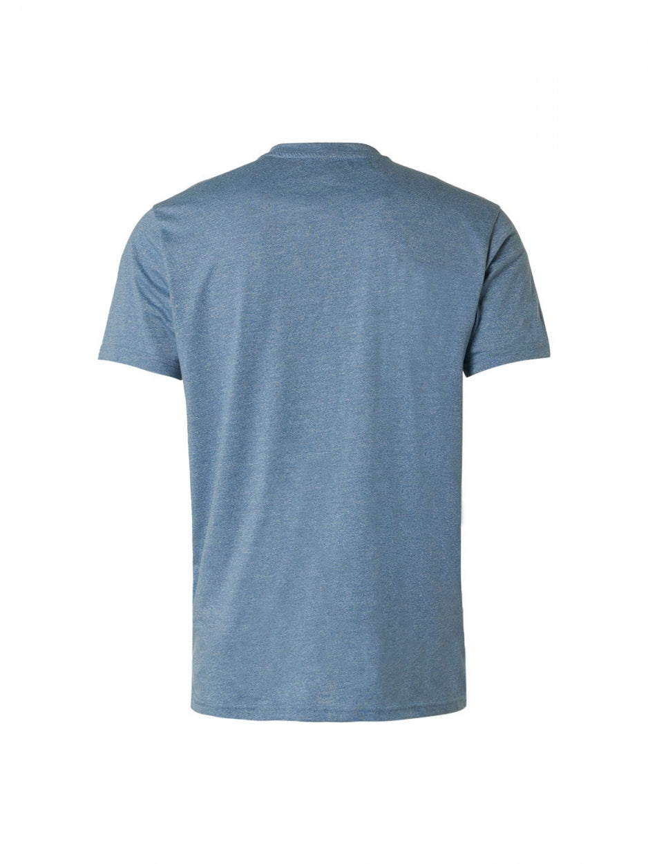 T-Shirt Granddad 2 Colour Melange | Blue