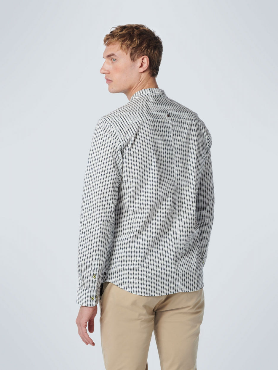 Shirt Granddad Allover Printed Stretch | Light Green