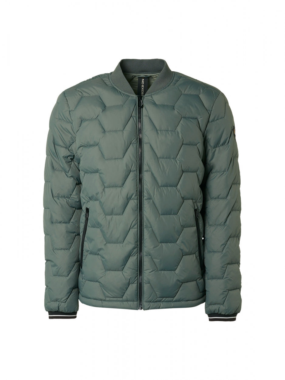 Jacket Short Fit Padded | Dark Seagreen