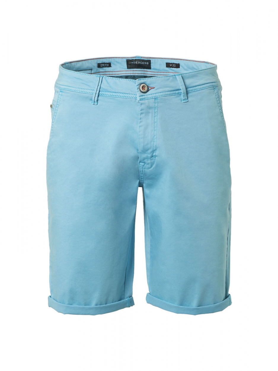 Short Chino Garment Dyed Twill Stretch | Light Aqua
