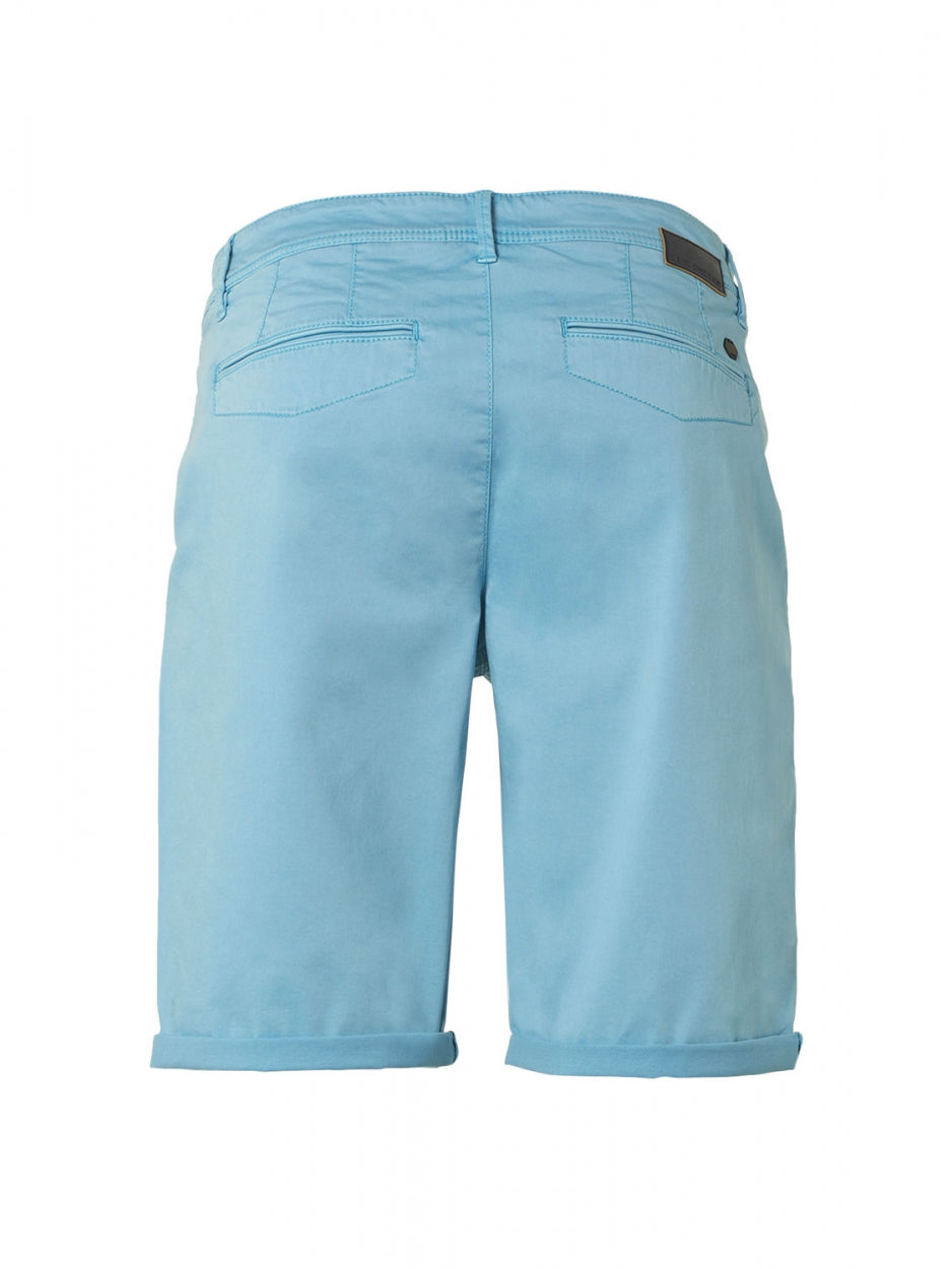 Short Chino Garment Dyed Twill Stretch | Light Aqua